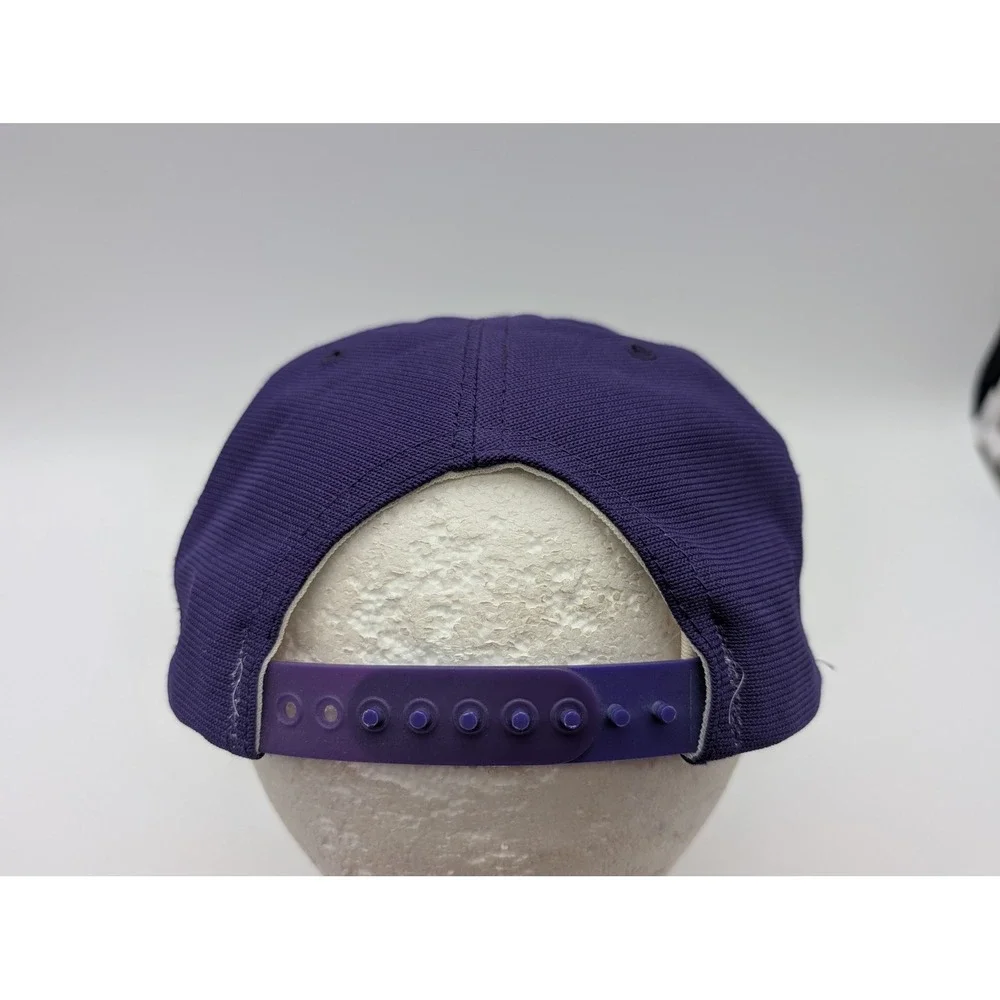 Vintage New Era JCSE Snapback Hat Purple Made in USA Medium-Large Cap